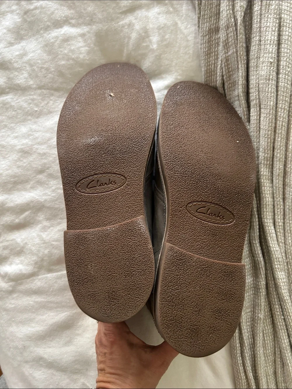 Clarks Gray Suede/Leather Chukka Boots